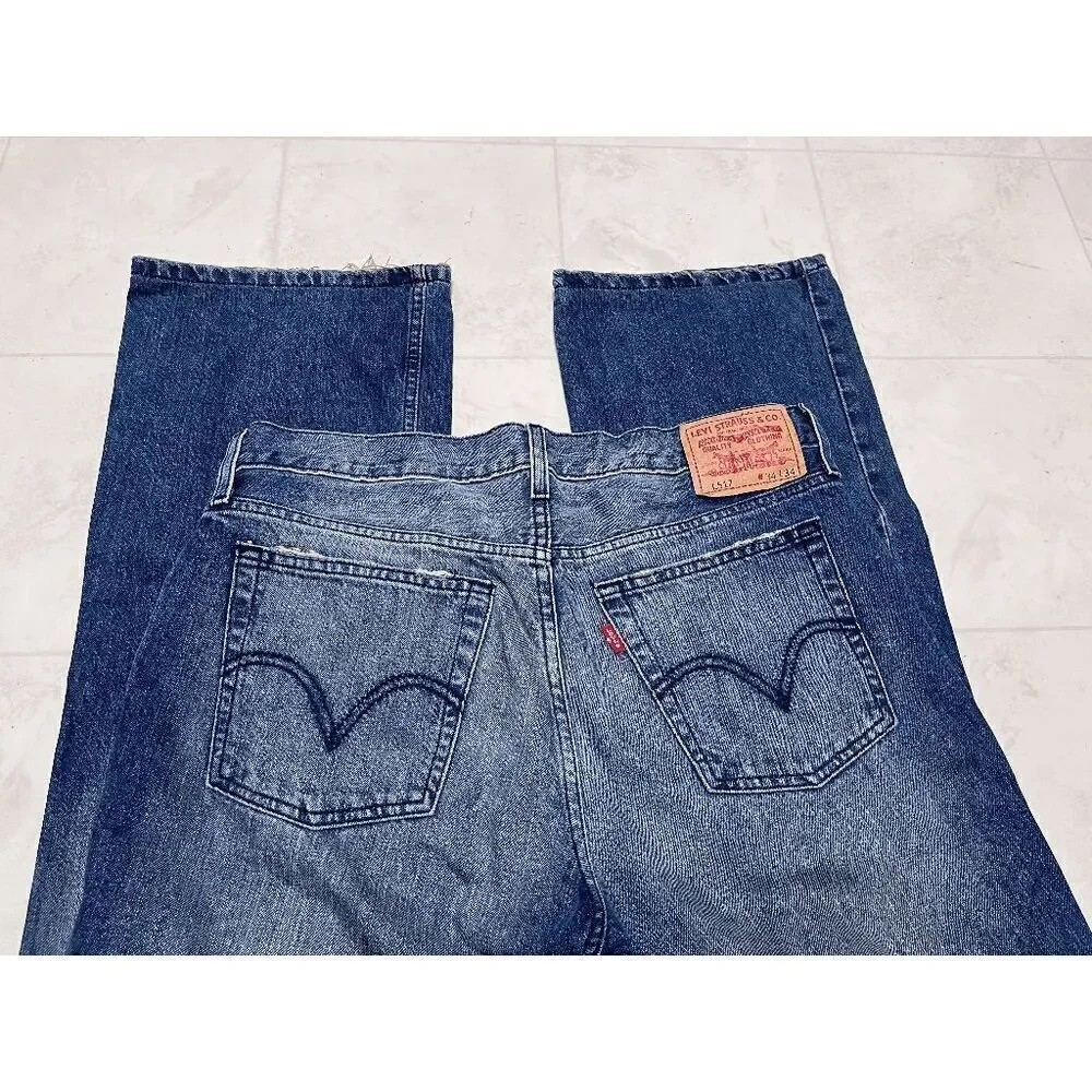 Levi's 517 Mens Bootcut Leg Utility Jeans Dark Wash Sz 34